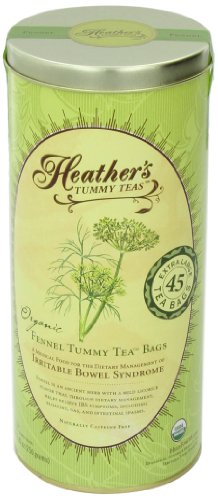 Heather’s Tummy Teas Organic Fennel Tea Bags (45 Jumbo Teabags) for IBS, 8.82 Ounce