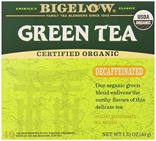 Bigelow Decaffeinated Organic Green Tea, 40 Count Box