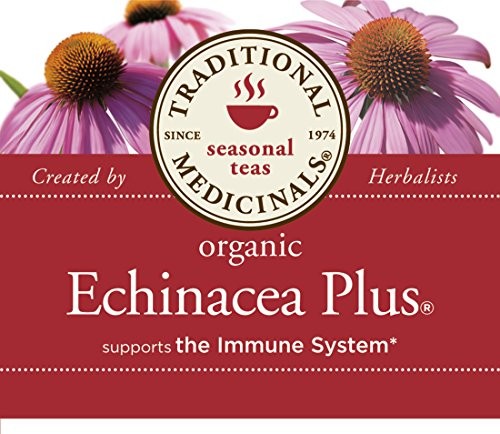 Traditional Medicinals Organic Echinacea Plus Tea, 16 Tea Bags (Pack of 6)