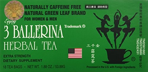 3 Ballerina Diet Tea Extra Strength for Men and Women (6 Boxes x 18 Bags)