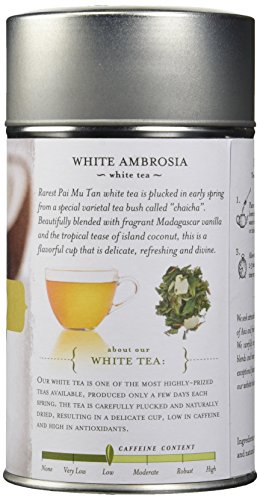 Tea Forte WHITE AMBROSIA Loose Leaf White Tea, 3.5 Ounce Tea Tin