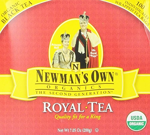 Newman’s OwnOrganics Royal Tea, Organic Black Tea, 100 Individually Wrapped Tea Bags, 7.05 Ounce Boxes