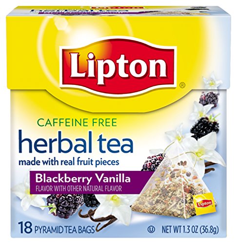 Lipton Herbal Pyramid Tea Bags, Blackberry Vanilla, 18 Count