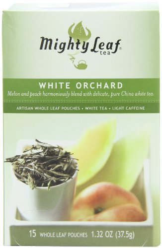 Mighty Leaf Tea, White Orchard, 15-Count Whole Leaf Pouches 1.32 Oz. (Pack of 3)