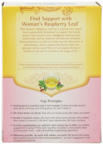 Yogi Woman’s Raspberry Leaf Tea, 16 Tea Bags (Pack of 6)