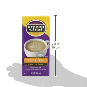 Oregon Chai Sugar Free Chai Tea Latte Concentrate, 32-Ounce Boxes (Pack of 6)