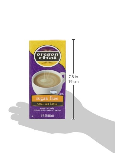 Oregon Chai Sugar Free Chai Tea Latte Concentrate, 32-Ounce Boxes (Pack of 6)