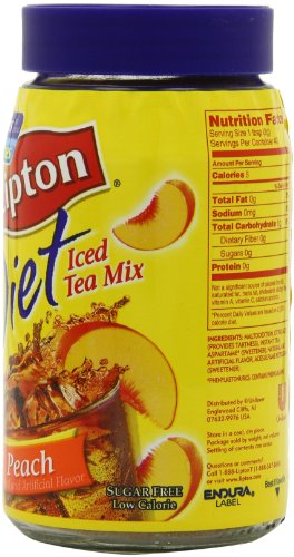 Lipton  Iced Tea Mix, Diet Peach 2.9 oz ,  ( Pack  of  4 )