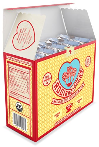 Rooibos South African Red Bush Tea Bags – 100 Count – 8.82oz – 100% Natural Organic, Caffeine Free, Sweet Tasting, Anti-Oxidant Rich, Mineral Dense, Healthy Herbal Tea. GUARANTEED! Treat Yourself!