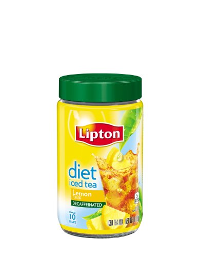 Lipton  Iced Tea Mix, Diet Decaffeinated Lemon ,3 Ounce(Pack of 4)