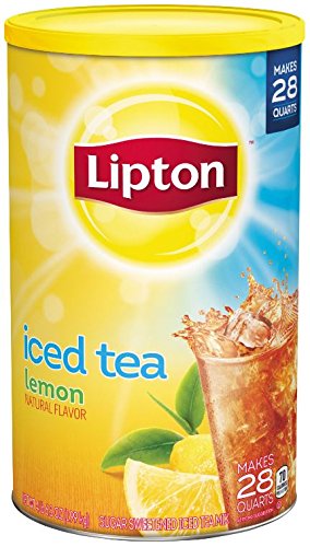 Lipton Iced Tea Sugar Sweetened Iced Tea Mix, Natural Lemon Flavor, 70.5 Ounce Containers (Pack of 2)