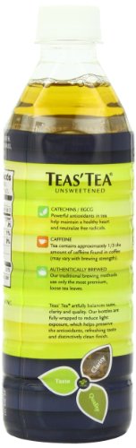 Teas’ Tea, Unsweetened Lemongrass Green Tea, 16.9 Ounce (Pack of 12)