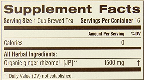 Traditional Medicinals Organic Ginger Tea, 16 Tea Bags (Pack of 6)
