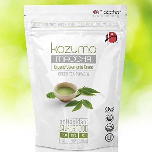 iMaccha, Matcha Green Tea Powder, Size 100g (3.5oz), 100% USDA Certified Organic Japanese Ceremonial Grade Matcha Powder, Dr Oz Recommended Supplements for All Day Natural Energy, Juice Cleanse & Greens Detox, An Amazing Anti-Aging Superfood, Treat Yourself To A Green Tea Latte Or Smoothie Today