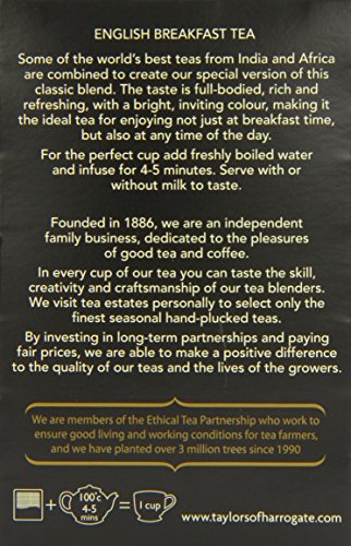 Taylors of Harrogate English Breakfast Tea, 50 Count Tea Bags, 4.41oz
