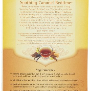 Yogi Soothing Caramel Bedtime Tea, 16 Tea Bags (Pack of 6)