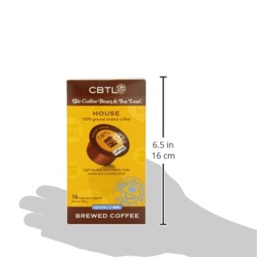 CBTL House Brew Coffee Capsules By The Coffee Bean & Tea Leaf, 16-Count Box