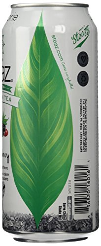 Steaz Zero Calorie Iced Green Tea, Goji Blackberry, 16 Ounce (Pack of 12)