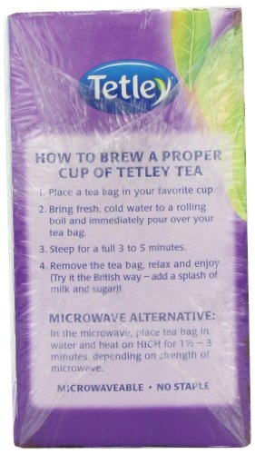 Tetley British Blend Premium Black, 80-Count Tea Bags, 7 Ounce, (Pack of 6)