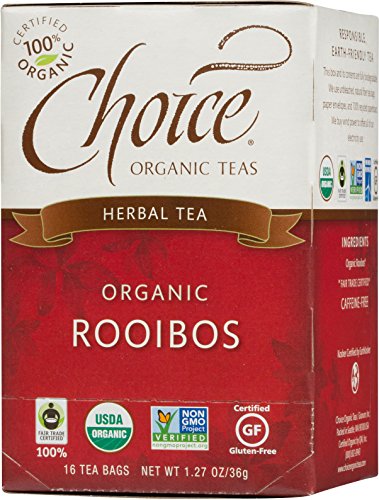 Choice Organic Rooibos, Red Bush Tea, Caffine Free, 16-Count Box (Pack of 6)