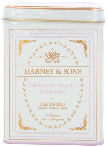 Harney & Sons Classic Dragon Pearl Jasmine Tea, 20 Tea Sachets, 1.4oz