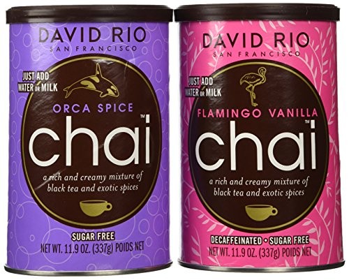 David Rio Chai Mix, Sugar Free 2 Caniser Variety Pack, 11.9 Oz