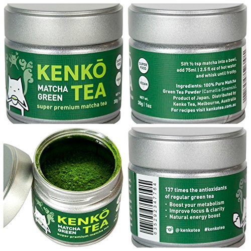 KENKO – Premium Matcha Green Tea Powder – 1st Harvest – Special Drinkers Blend for Top Flavor – Best Tasting Ceremonial Grade Matcha Tea Powder – Japanese -30g [1oz]