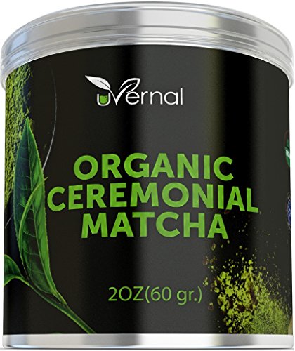 Organic Ceremonial Matcha – Best Taste – USDA Organic – Energy Booster – Green Tea Powder (2oz)