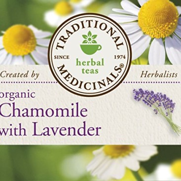Traditional Medicinals Organic Chamomile with Lavender Tea, 16 Tea Bags (Pack of 6)