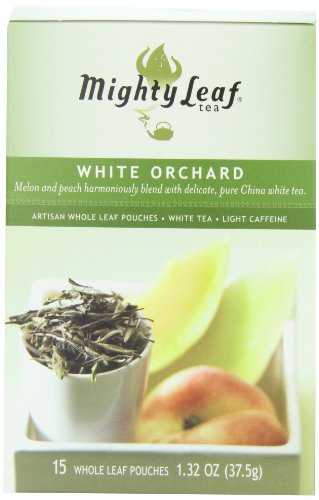 Mighty Leaf Tea, White Orchard, 15-Count Whole Leaf Pouches 1.32 Oz. (Pack of 3)