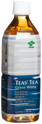 Teas’ Tea, Unsweetened Green & White Tea, 16.9 Ounce (Pack of 12)