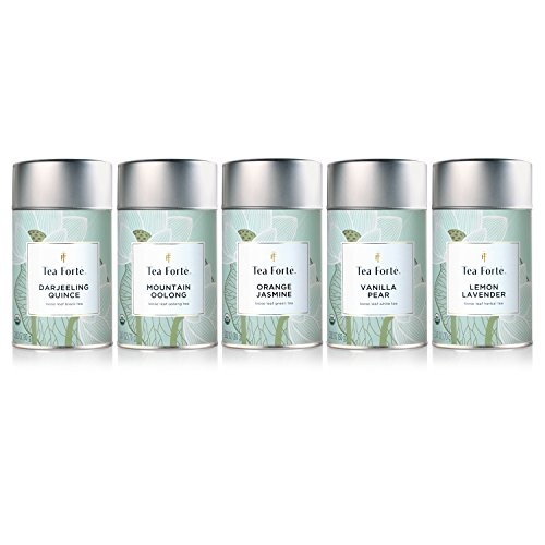 Tea Forte Lotus MOUNTAIN OOLONG Loose Leaf Organic Oolong Tea, 3.5 Ounce Tea Tin