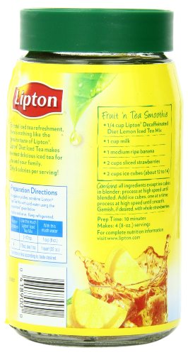 Lipton  Iced Tea Mix, Diet Decaffeinated Lemon ,3 Ounce(Pack of 4)