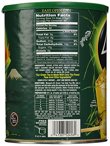 4C Iced Tea Green Tea Antioxidant Drink Mix-50.2 oz