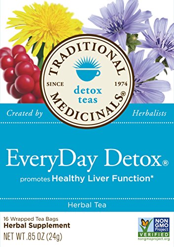 Traditional Medicinals EveryDay Detox Tea, 16 Tea Bags (Pack of 6)