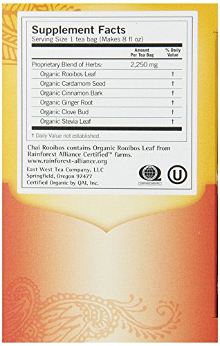 Yogi Chai Rooibos Tea, 16 Tea Bags (Pack of 6)