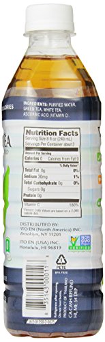 Teas’ Tea, Unsweetened Green & White Tea, 16.9 Ounce (Pack of 12)