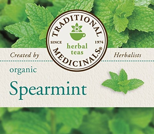 Traditional Medicinals Organic Spearmint Tea, 16 Tea Bags (Pack of 6)