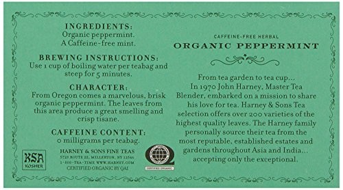 Harney & Sons Organic Peppermint Tea 80g / 2.85 oz (50 Tea Bags)