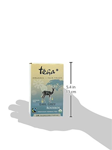 Tega Organic Earl Grey Rooibos, 24-Tea Bags, 1.69-Ounce (Pack of 6)