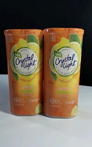 Crystal Light Decaf Iced Tea Drink Mix, Natural Lemon Flavor (12-Quart), 1.5-Ounce Packages (Pack of 4)