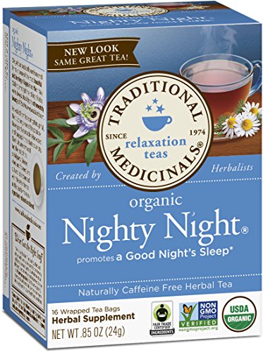 Traditional Medicinals Organic Nighty Night Tea, 16 Tea Bags (Pack of 6)