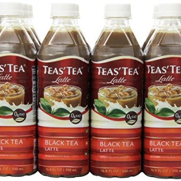 Teas’ Tea Latte, Black Tea, 16.9 Ounce (Pack of 12)