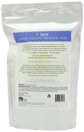 Extreme Health USA Extreme Health’s Organic White Tea, Total Health Loose Leaf Tea, 4-Ounce Pouches (Pack of 2)