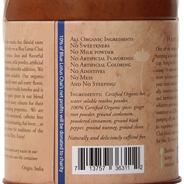 1 X Blue Lotus Rooibos Masala Chai – 2oz Tin (65 cups)