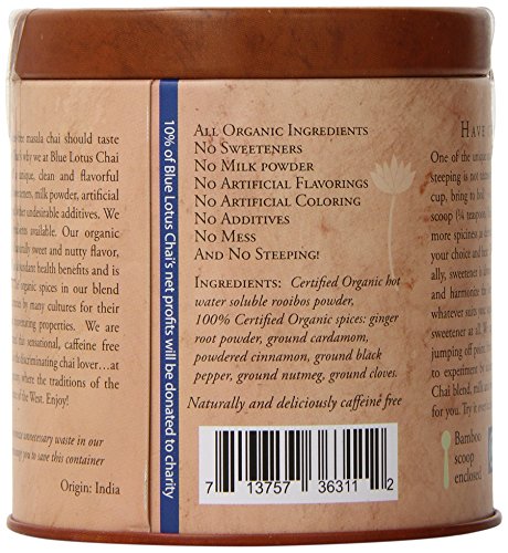 1 X Blue Lotus Rooibos Masala Chai – 2oz Tin (65 cups)