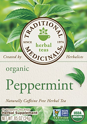 Traditional Medicinals Organic Peppermint Tea, 16 Tea Bags (Pack of 6)