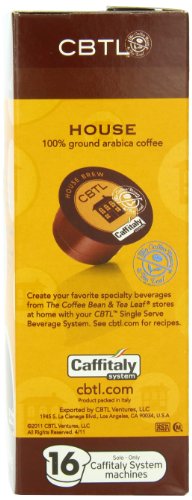 CBTL House Brew Coffee Capsules By The Coffee Bean & Tea Leaf, 16-Count Box