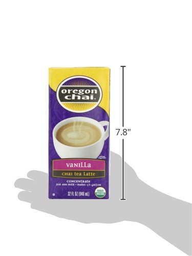 Oregon Chai Vanilla Chai Tea Latte Concentrate, 32-Ounce Boxes (Pack of 6)
