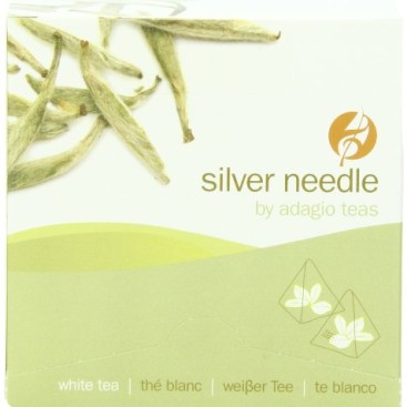 Adagio Teas Gourmet Tea Bags, Silver Needle, 15 Count